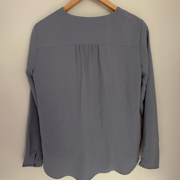 Dynamite Blue Flowy Blouse - Size S - Picture 3 of 5